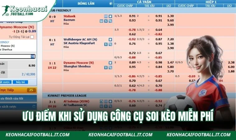 Ưu điểm khi sử dụng công cụ soi kèo miễn phí